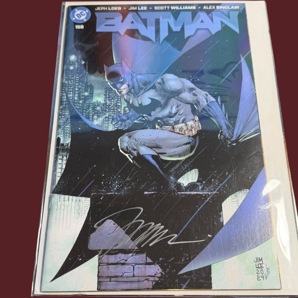 BATMAN #158 Jim Lee Signed DC Comics Cover Artist Street Level Hero COA Modern